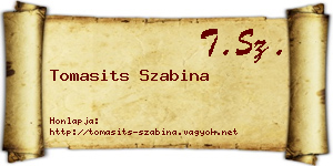 Tomasits Szabina névjegykártya
