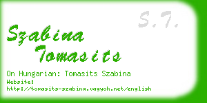 szabina tomasits business card